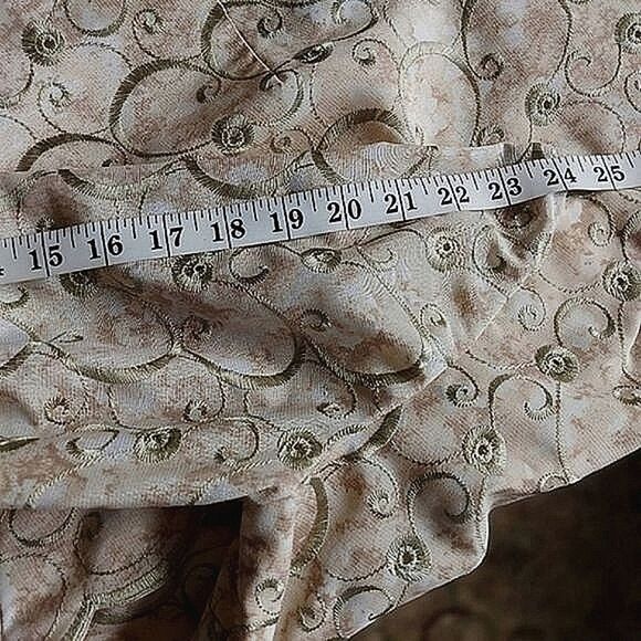 Vtg 70s tailor-made brocade formal V-neck faux wrap gown - Picture 11 of 14